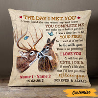Personalized Couple Love Deer Pillow DB204 26O47 thumb 1