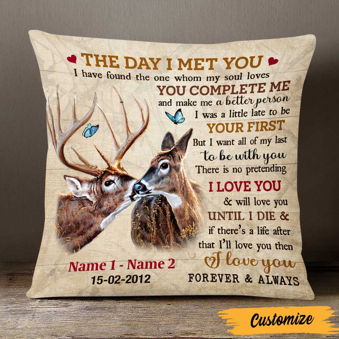 Personalized Couple Love Deer Pillow DB204 26O47 1
