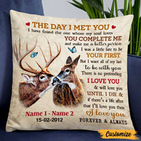 Personalized Couple Love Deer Pillow DB204 26O47 thumb 1