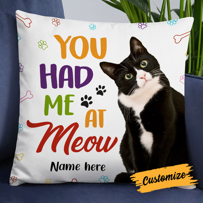 Personalized Cat Photo Pillow DB204 87O24 1