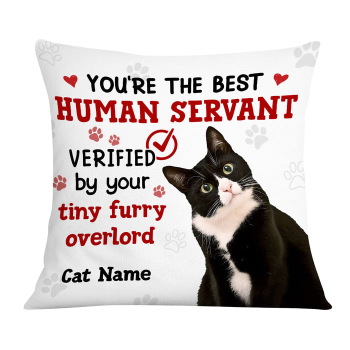 Personalized Cat Photo Human Servant Pillow DB206 95O36 1