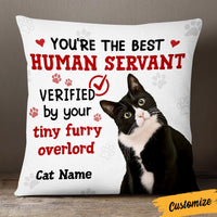 Personalized Cat Photo Human Servant Pillow DB206 95O36 thumb 1