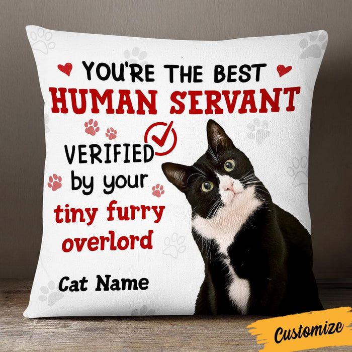 Personalized Cat Photo Human Servant Pillow DB206 95O36 1