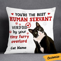 Personalized Cat Photo Human Servant Pillow DB206 95O36 thumb 1