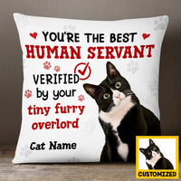 Personalized Cat Photo Human Servant Pillow DB206 95O36 thumb 1