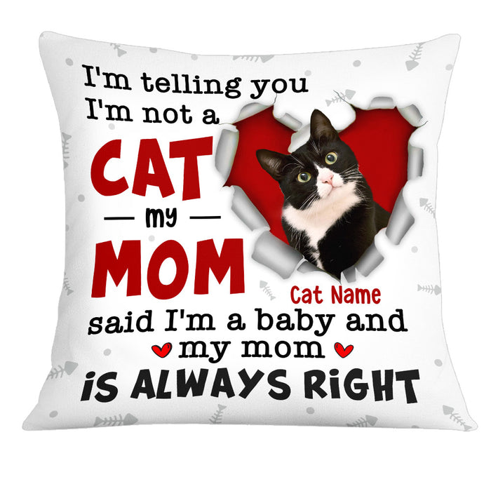 Personalized Cat Photo Pillow DB206 87O34 1