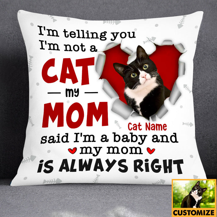 Personalized Cat Photo Pillow DB206 87O34 1