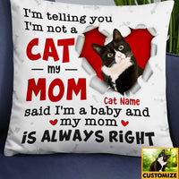 Personalized Cat Photo Pillow DB206 87O34 thumb 1