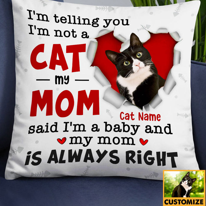 Personalized Cat Photo Pillow DB206 87O34 1