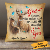 Personalized Couple Love Deer Pillow DB206 30O23 thumb 1