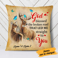 Personalized Couple Love Deer Pillow DB206 30O23 thumb 1