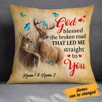 Personalized Couple Love Deer Pillow DB206 30O23 thumb 1