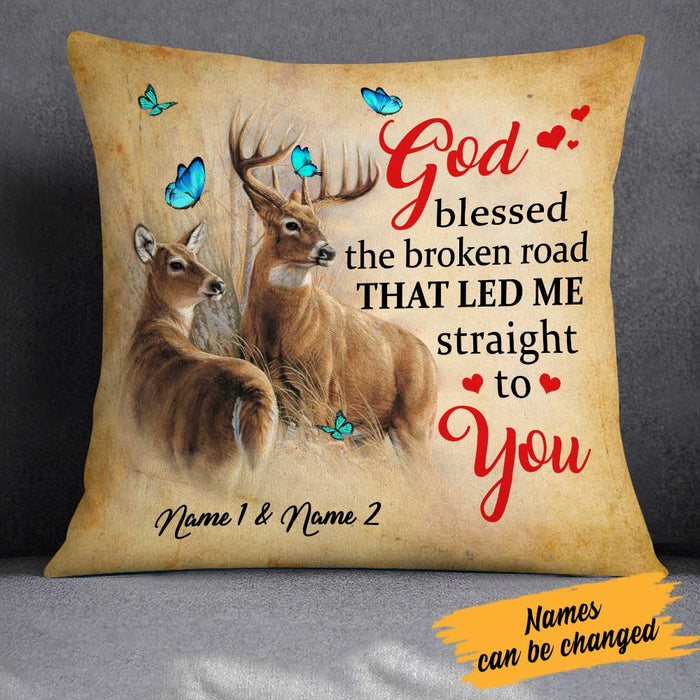 Personalized Couple Love Deer Pillow DB206 30O23 1