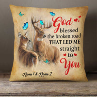 Personalized Couple Love Deer Pillow DB206 30O23 thumb 1
