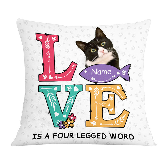 Personalized Cat Photo Love Pillow DB205 23O53 1