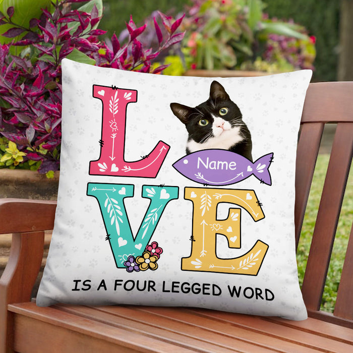 Personalized Cat Photo Love Pillow DB205 23O53 1