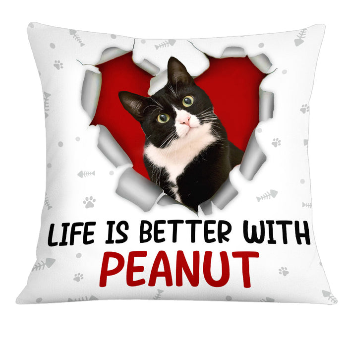 Personalized Cat Photo Pillow DB206 23O34 1