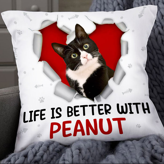 Personalized Cat Photo Pillow DB206 23O34 1