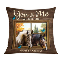 Personalized Couple Love Horse Pillow DB207 95O57 thumb 1