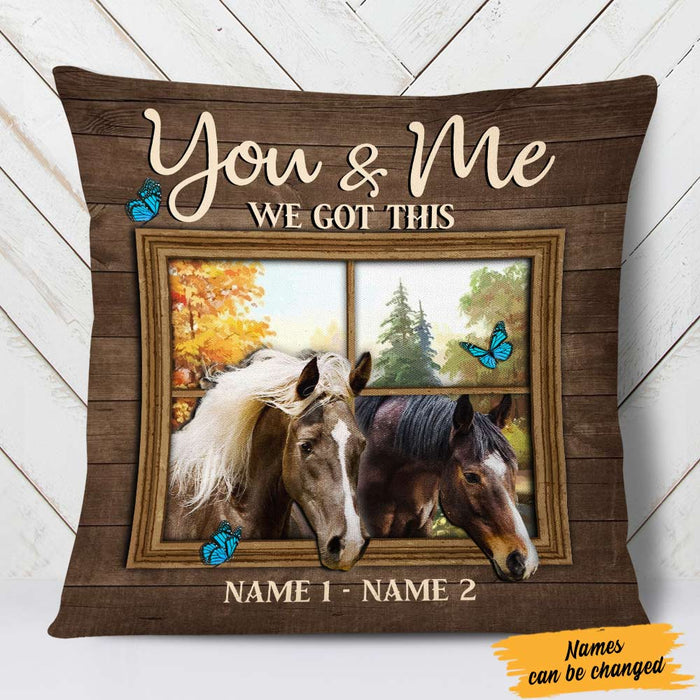 Personalized Couple Love Horse Pillow DB207 95O57 1