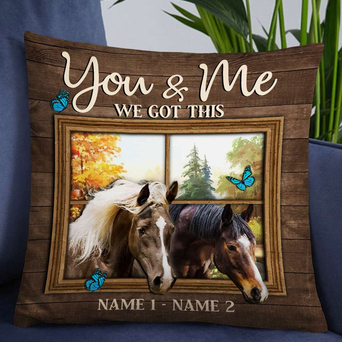 Personalized Couple Love Horse Pillow DB207 95O57 1