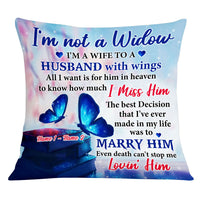 Personalized Memo Couple Butterfly Pillow DB212 95O53 thumb 1