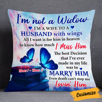 Personalized Memo Couple Butterfly Pillow DB212 95O53 thumb 1