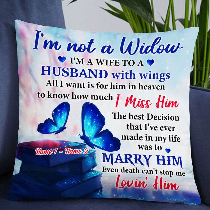 Personalized Memo Couple Butterfly Pillow DB212 95O53 1