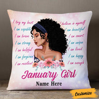Personalized BWA Birthday Queen Positive Affirmations I Am Pillow DB214 85O57 thumb 1