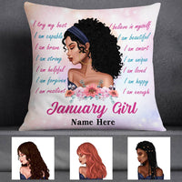 Personalized BWA Birthday Queen Positive Affirmations I Am Pillow DB214 85O57 thumb 1