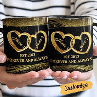 Personalized Couple Husband Wife Wedding Rings Mug NB273 81O34 thumb 1
