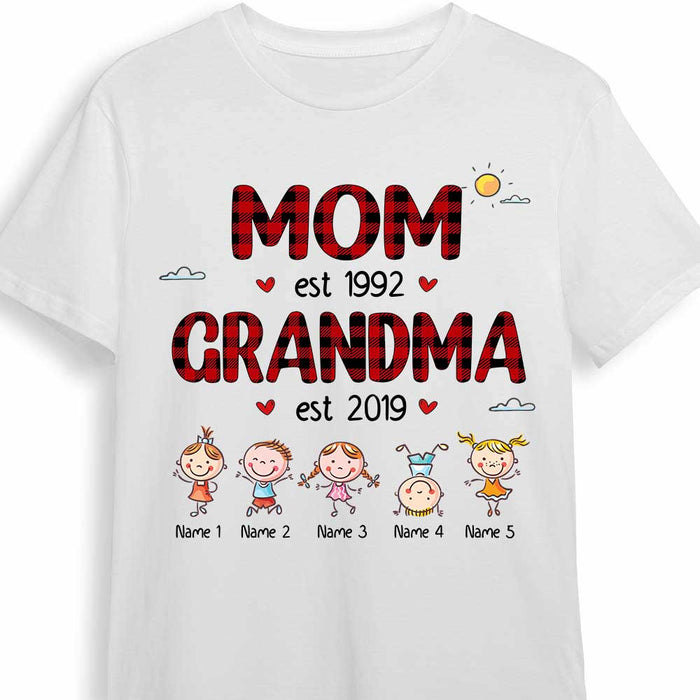 Personalized Mom Grandma T Shirt NB232 26O34 1