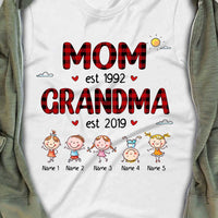 Personalized Mom Grandma T Shirt NB232 26O34 thumb 1