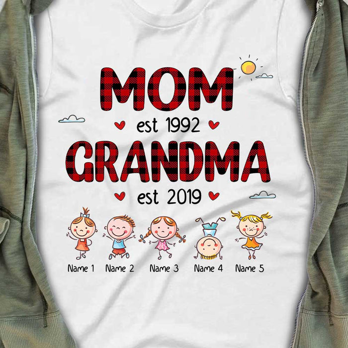 Personalized Mom Grandma T Shirt NB232 26O34 1