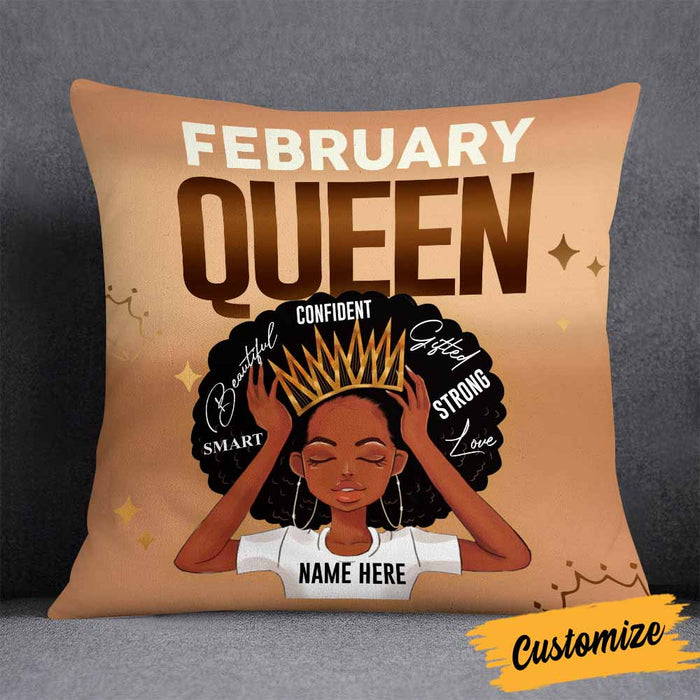 Personalized BWA Birthday Queen Girl Pillow DB215 95O58 1
