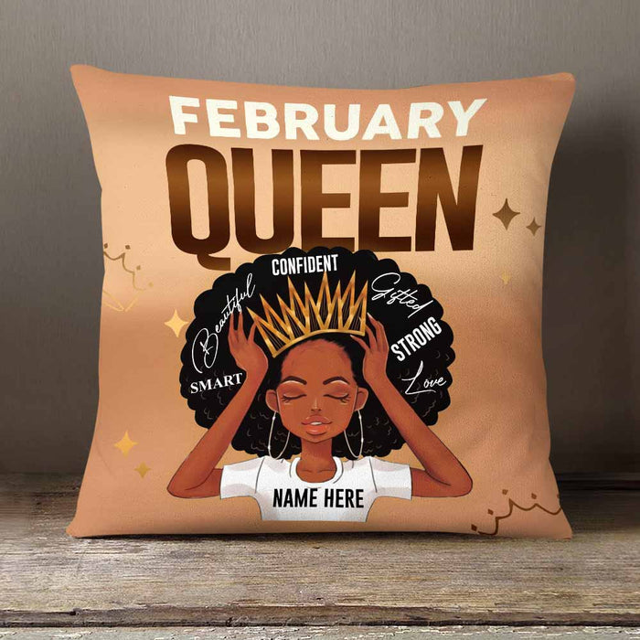 Personalized BWA Birthday Queen Girl Pillow DB215 95O58 1