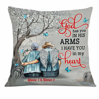 Personalized Couple Memo God Has You In His Arms Pillow DB222 85O34 thumb 1