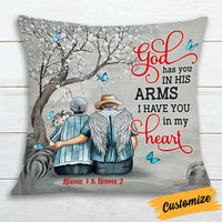 Personalized Couple Memo God Has You In His Arms Pillow DB222 85O34 thumb 1