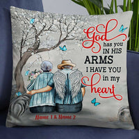 Personalized Couple Memo God Has You In His Arms Pillow DB222 85O34 thumb 1