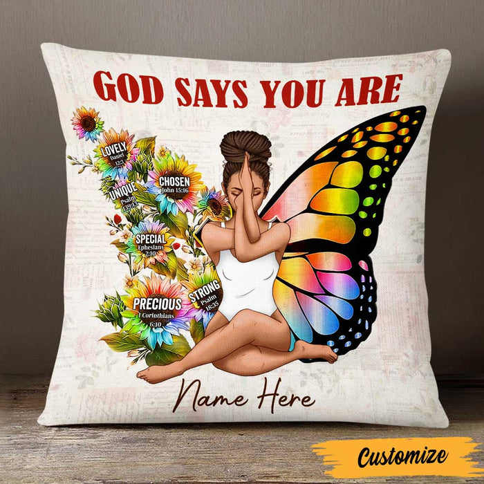 Personalized BWA Girl God Says Pillow DB222 23O47 1