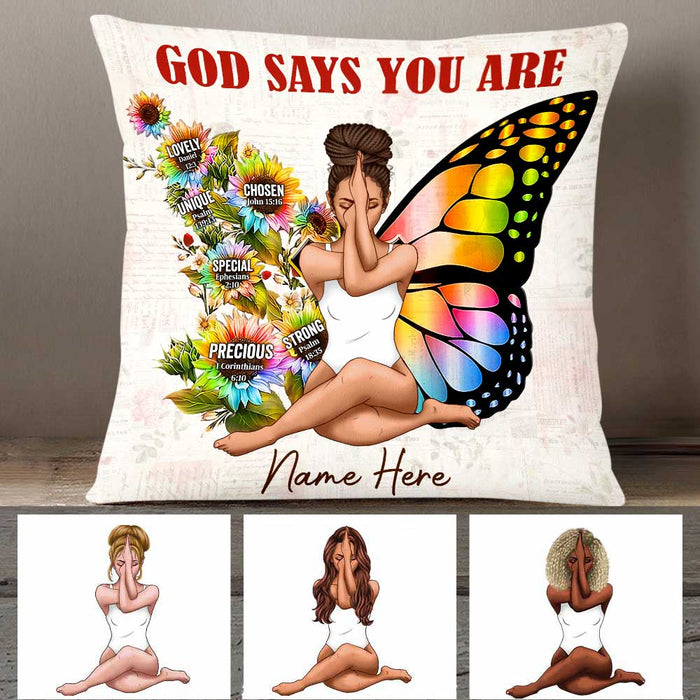 Personalized BWA Girl God Says Pillow DB222 23O47 1
