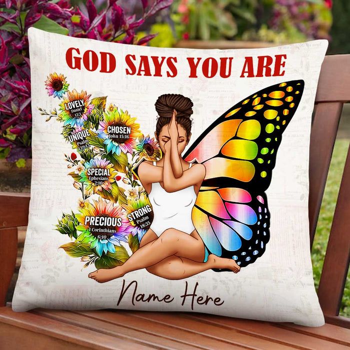 Personalized BWA Girl God Says Pillow DB222 23O47 1