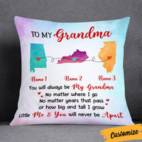 Personalized Grandma Mom Long Distance Pillow DB226 87O36 thumb 1
