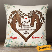 Personalized Horse Couple Pillow DB221 30O53 thumb 1