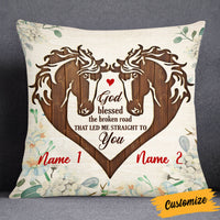 Personalized Horse Couple Pillow DB221 30O53 thumb 1