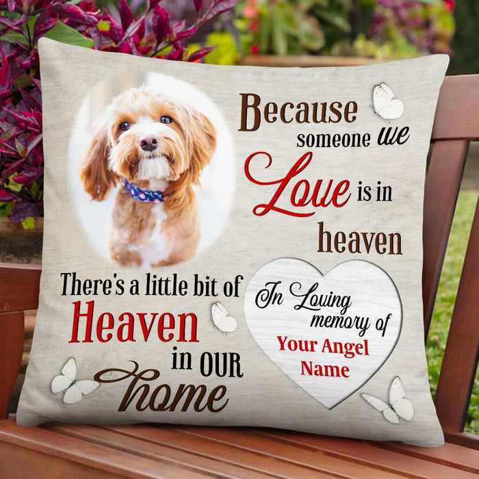 Personalized Dog Memo Heaven In Home Pillow DB222 26O47 1