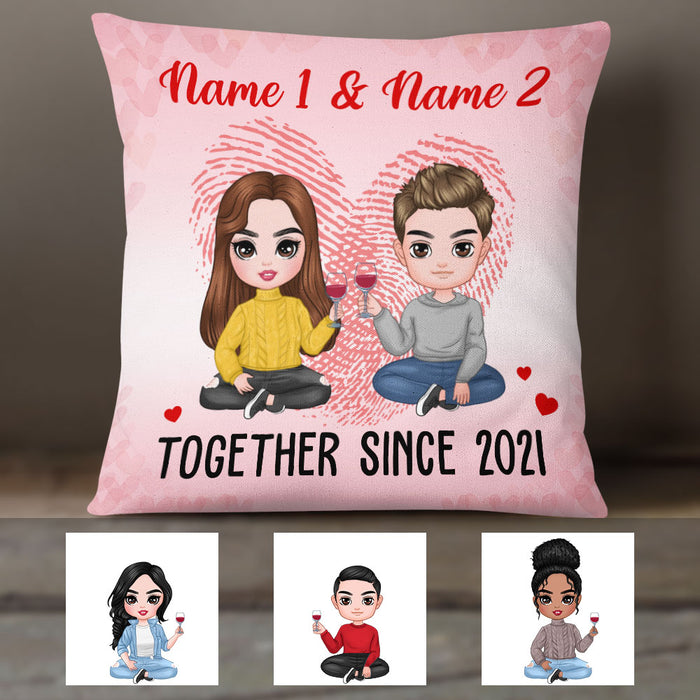 Personalized Couple Icon Together Since Pillow DB231 87O36 1