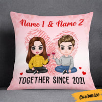 Personalized Couple Icon Together Since Pillow DB231 87O36 thumb 1