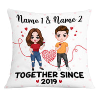 Personalized Couple Icon Together Pillow DB232 26O53 thumb 1
