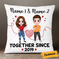 Personalized Couple Icon Together Pillow DB232 26O53 thumb 1